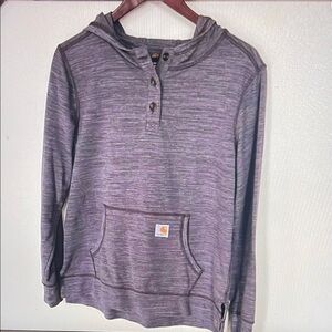 Carhartt Hooded Purple Sweatshirt Large